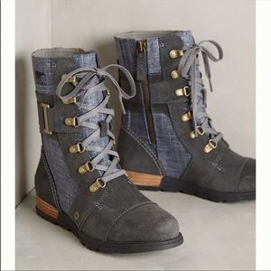 Sorel Anthropologie Major Carly Lace Up Boots